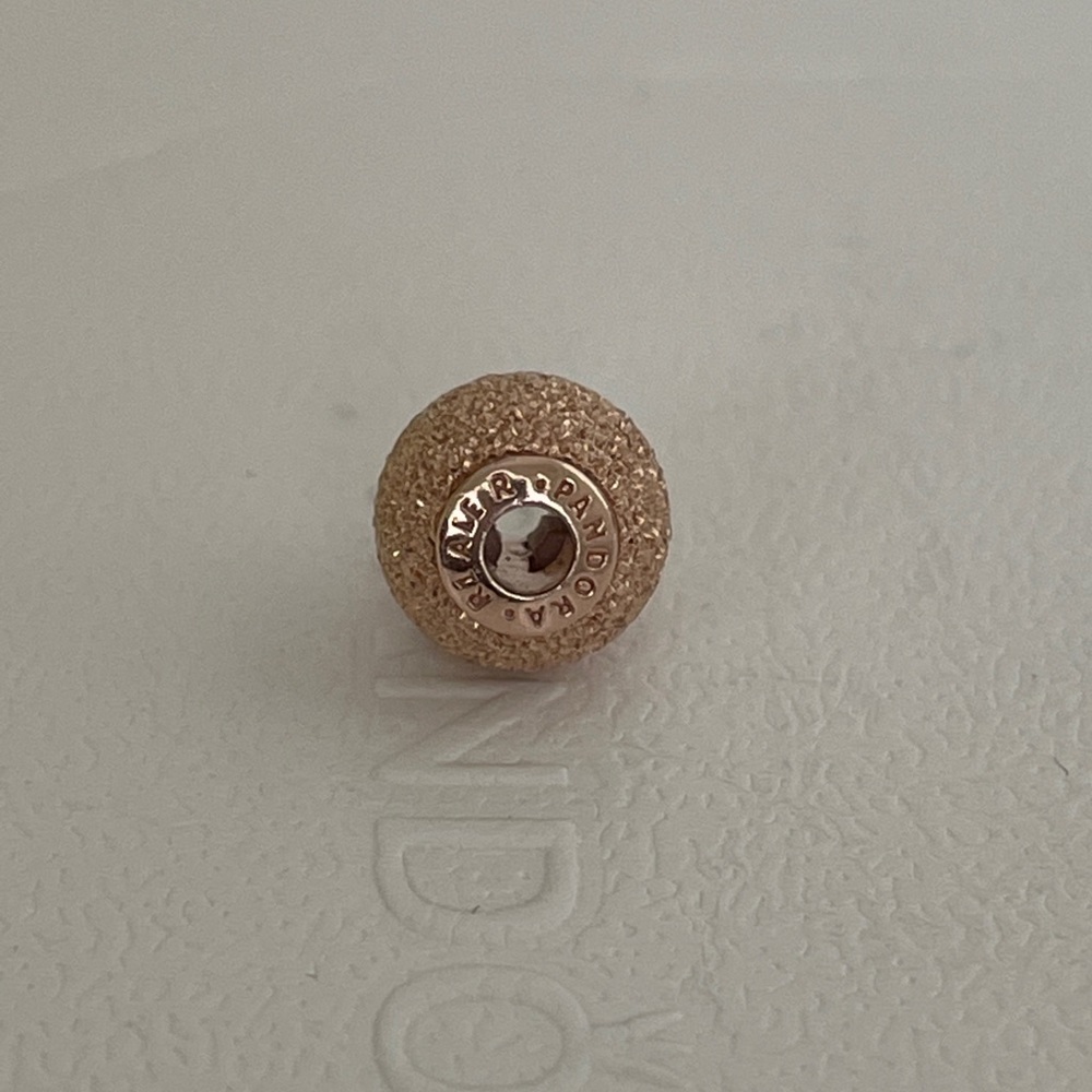 Essence HAPPINESS PANDORA Rose GOLD GLITTERY Charm - Picture 6 of 7